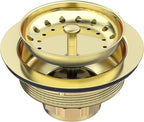 BOTEMY Stainless Steel Gold Sink Drain Strainer Kit 3-1/2 inch Kitchen Drain by BOTEMY