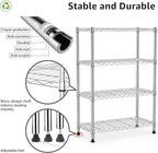 1000 lbs Storage Shelving Steel Heavy Duty 4-Tier Utility Shelving Unit Steel - Image 4