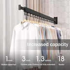Clothes Drying Rack Wall Mounted, Drying Rack Clothing, Laundry Drying Rack - Image 7