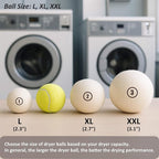 Sheep Wool Dryer Balls 4 Pack XL Premium Natural Fabric Softener, Reusable - Image 2