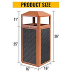 Square Waste Container with Dome Lid | Commercial Outdoor Garbage and Trash - Image 2