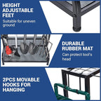 Garden Tool Organizer, Yard Tools Rack Holds 55 Long-Handled Tools/Rakes/Brooms - Image 3