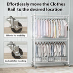 Homdox 3 Tier Heavy Duty Garment Rack - Image 5