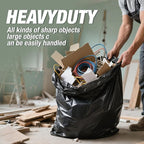 Heavy Duty Contractor Trash Bags 55-60 Gallon, 1.5Mil Extra Thick, Strong Black - Image 4