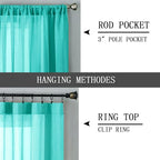Tollpiz Short Sheer Curtains Linen Textured Bedroom Curtain Sheers Light - Image 5