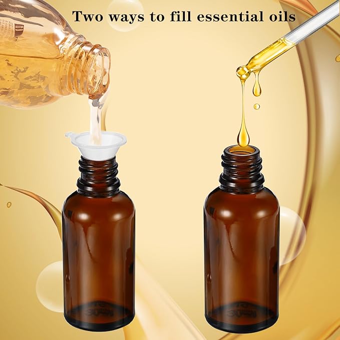 5ML Roller Bottles for Essential Oil, 4 Pack Empty Amber Glass Roller Bottle - Image 5
