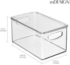 mDesign Plastic Deep Storage Bin Box Container - Image 3