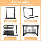 AceMining Under Sink Organizer, 2 Pack Pull-Out Under Cabinet Organizer - Image 3
