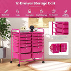 GOFLAME 12-Drawer Rolling Storage Cart, Mobile Utility Cart - Image 4