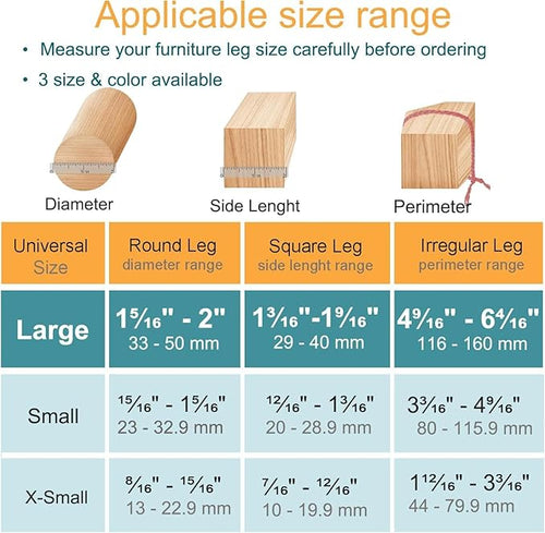 32 Pcs Chair Leg Protectors for Hardwood Floors, Silicone Felt Furniture Leg - Image 2