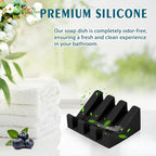 Silicone Soap Dish for Bar Soap Holder for Shower Bathroom Self Draining - Image 6