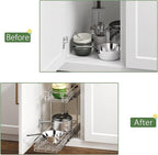 2 Tier Individual Pull Out Cabinet Organizer 5½" W x 21½" D, Heavy Duty Cabinet - Image 8