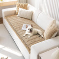 OTOB Sofa Covers for 3 Cushion Couch Washable, Fuzzy Non Slip Pet Friendly by OTOB