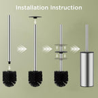 Toilet Brush and Holder Set, Toilet Bowl Brush - Image 8