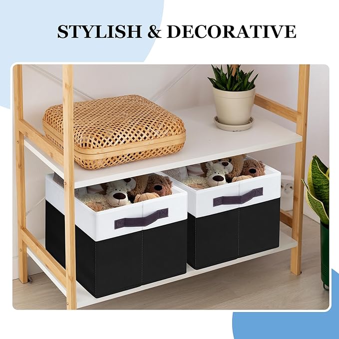 Criusia Large Storage Bins for Shelves 4 Pack, Closet Storage Baskets for - Image 7