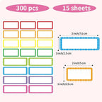 Removable Colored Labels Stickers, Self-Adhesive Rectangular Stickers Star - Image 2