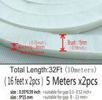 32 Ft Weather Stripping Self Adhesive Seal Strip Weatherstrip - Image 3
