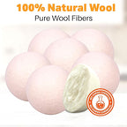 Wool Dryer Balls Organic Felt 6 Pack Laundry Fabric Softener, Extra Large - Image 6
