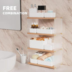 11-Piece Stackable Drawer Organizer Set, Stationery, Utensils in Bathroom - Image 4