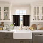 BGment Brown Blackout Curtains for Kitchen Cafe Window - Image 2