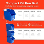 6 Gallon Stackable Recycling Bins - Image 2
