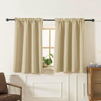 Pickluc Blackout Curtains 45 Inches Long 2 Panels, Room Darkening Tiers by PICKLUC