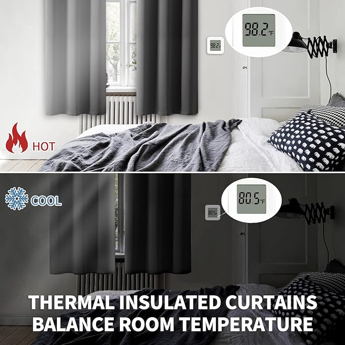BGment Thermal Blackout Curtains 63 Inches Length - Image 3