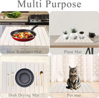 Large Stone Dish Drying Mat for Kitchen Counter, 23.6"×15.4", Foldable - Image 5