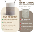 CLHMILY&Z 60L Laundry Basket Round Storage Rope Basket - Image 6