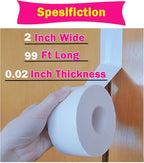 White Window Weather Sealing Tape, Waterproof Window AC Air Conditioner Sealing - Image 6