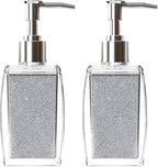 Silver Soap Dispenser with Refillable Plastic Pump by Unknown