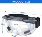 OXG 6 Pack Safety Goggles ANSI Z87.1 Glasses, Anti-Fog Protective Safety - Image 3