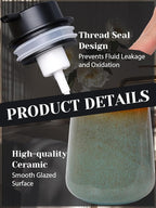 INGOFIN Ceramic Foaming Soap Dispenser -12oz Foam Hand Soap Dispenser Bathroom - Image 5