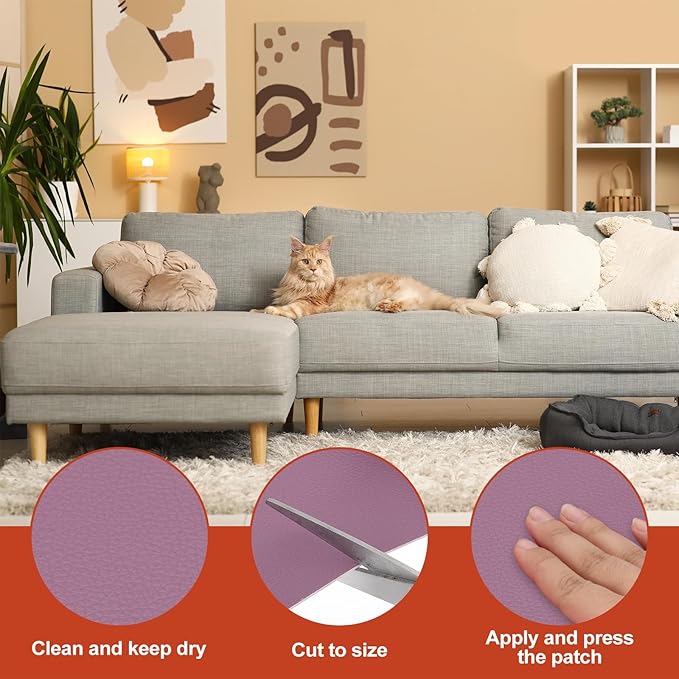 PATIKIL Leather Patches Tape for Furniture, 3.2 x 61 Inch Self Adhesive Vinyl - Image 3