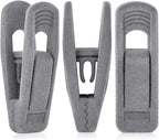 Grey Hanger Clips for Velvet Hangers by TOFIIGREM
