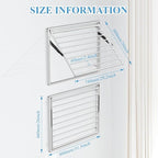 2 Pcs Wall Mount Clothes Drying Rack 26 X 31.5 Laundry Room Organizer Laundry - Image 4