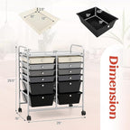 GOFLAME 12-Drawer Rolling Storage Cart, Mobile Utility Cart - Image 3