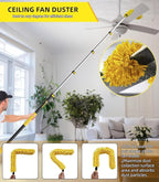 Flexible Fan Blade Cleaner Chenille Duster, Washable Hand Duster - Image 9