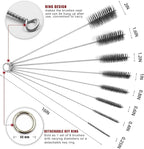 16 Inch Extra Long Pipe Cleaning Brush Set Stainless Steel Bristles, Stainless - Image 2