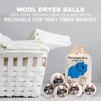 Wool Dryer Balls Organic Felt 6 Pack Laundry Fabric Softener, Extra Large - Image 4