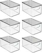 mDesign Plastic Deep Storage Bin Box Container - Image 10
