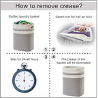 OIAHOMY Laundry Hamper, Tall Cotton Decorative Blanket Storage Basket - Image 7