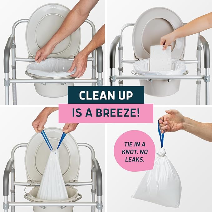 Lunderg Commode Liners with Absorbent Pads - Image 3