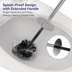 DOWRY Stainless Steel Toilet Bowl Brush and Holder - Image 4