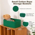 3 Pack Small Storage Baskets for Organizing, Cute Woven Decorative Gift Baskets - Image 2