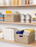 StorageWorks Wicker Storage Baskets, Large and Small Baskets, Handwoven - Image 5