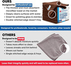 MW Pro Microfiber Cleaning Cloth | Brown | 12 Pack | 16” x 16” | Coffee - Image 6