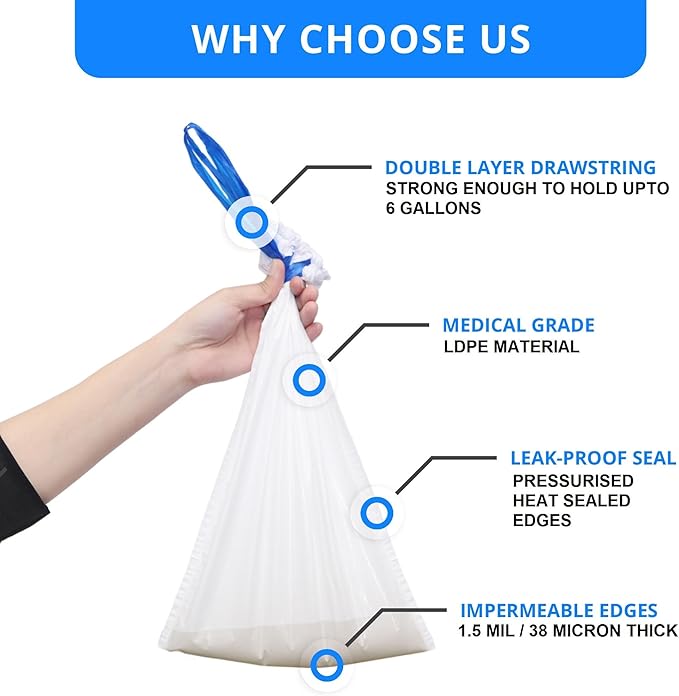 100 Bedside Commode Liners Bags - Image 4