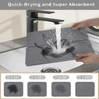 Stone Drying Mat for Kitchen Counter19.7"x 15.7"- 180° Steam-Cured for Smooth - Image 3