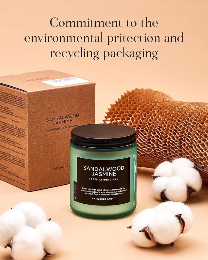 M&SENSE Summer's Night Scented Candle, All Natural Soy Wax Clean Non Toxic - Image 8